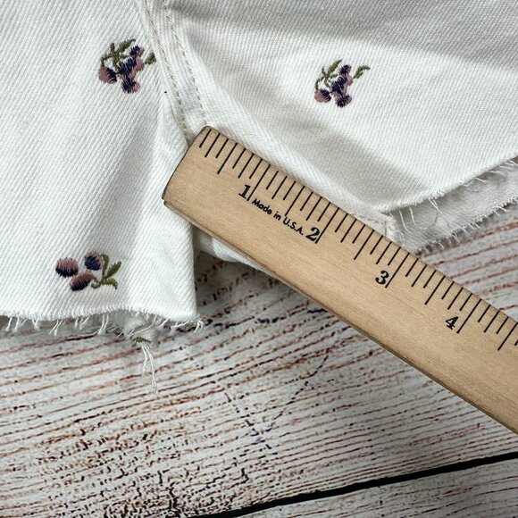 Reformation Jean Shorts Womens 27 Multi Charlie Fruitloops High Rise Embroidered - Picture 8 of 13